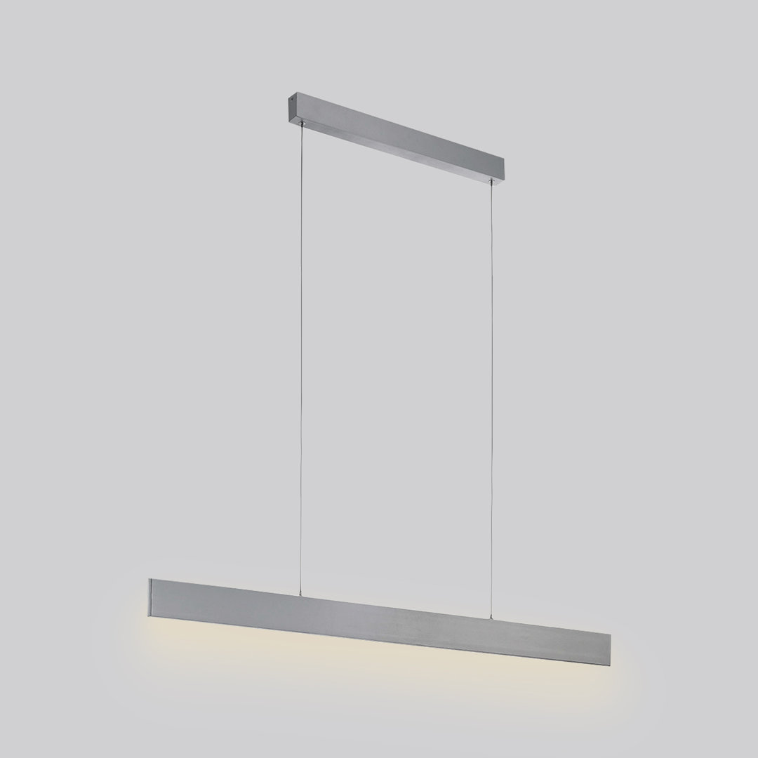 Lenka 1 - Light Brushed Aluminum LED Single Pendant Orren Ellis