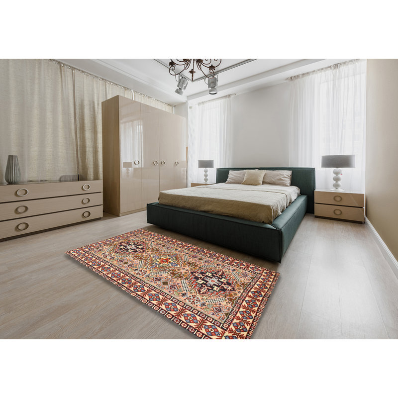 Tapis oriental rouge / beige, Rectangle 5 pi x 7 pi