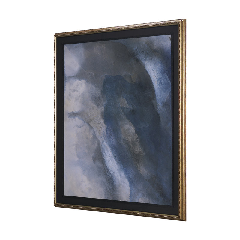 «Turbulent Skies Abstract» par Studio, reproduction encadrée à la main sous verre