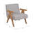 Devaughn Modern Chair Fabric and Non-Woven Fabric Sturdy Wood Frame with Upholstered Padded Arms, Angled Legs, Comfortable Cushioning, Versatile Accent Seating, Sleek Contemporary Silhouette