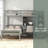 Walnut Full XL over Queen Convertible Bunk Bed Set with Ladder & Guardrails - Space-Saving 2-in-1 Solid Wood Design-303864214