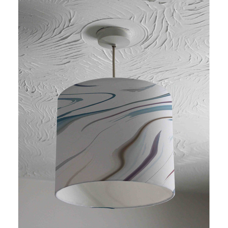 Cotton Drum Pendant Shade ( Uno ), 22cm H x 25cm W x 25cm D