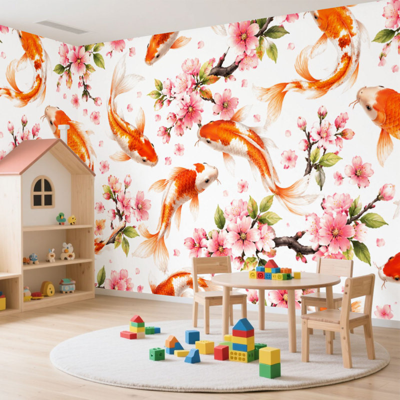 Murale auto-adhésive moderne pour la chambre à coucher à motif floral pelez et collez L 100 po x l 144 po Peel and Stick
