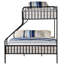 Lit superposé en métal avec matelas pour lit simple et grand lit TG - lattes d'escalade