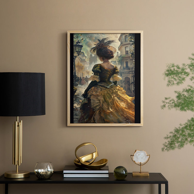 Reproduction encadrée WOMEN Series CMXLII - bois massif, Naturel, H 11 po x l 9 po