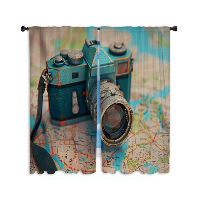 Paire de rideaux obscurcissant en polyester Jasmely, L 56 po x L 80 po