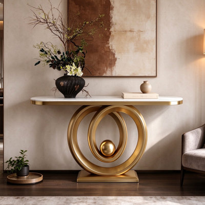 Marble Top Console Table