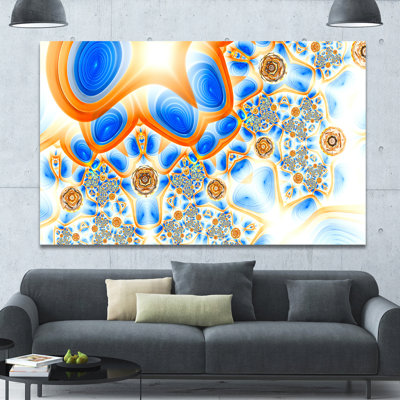 " Yellow Blue Exotic Pattern "