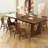 Brown Rectangular Solid Wood Dining Table-1181581329