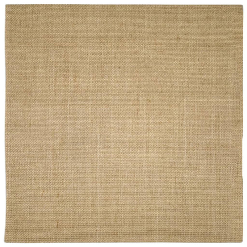 August Grove Rug Natural Sisal Brown, Square 100 x 100 cm