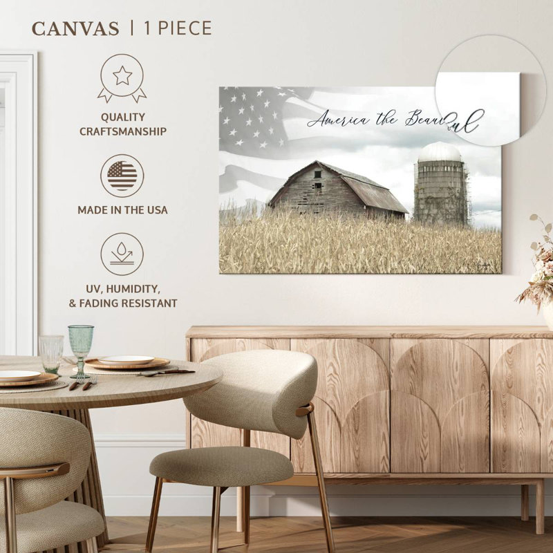 Lelar America The Beautiful Country, H 34 po x l 51 po