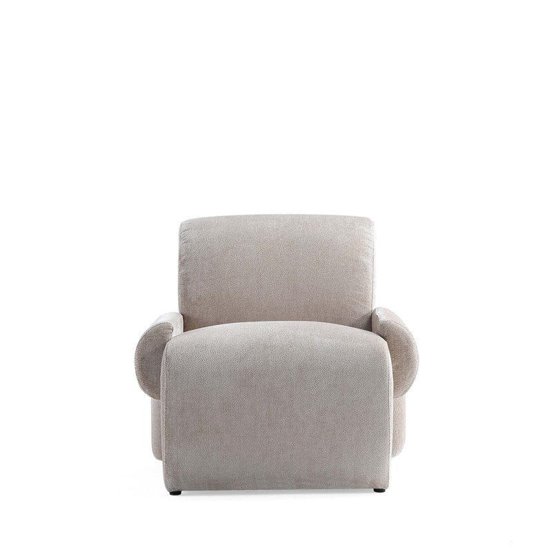 Chaise d'appoint Verandah Mid-Century, Chenille beige Cintra