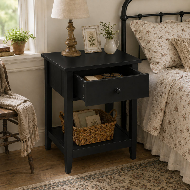 Top End Table, Black