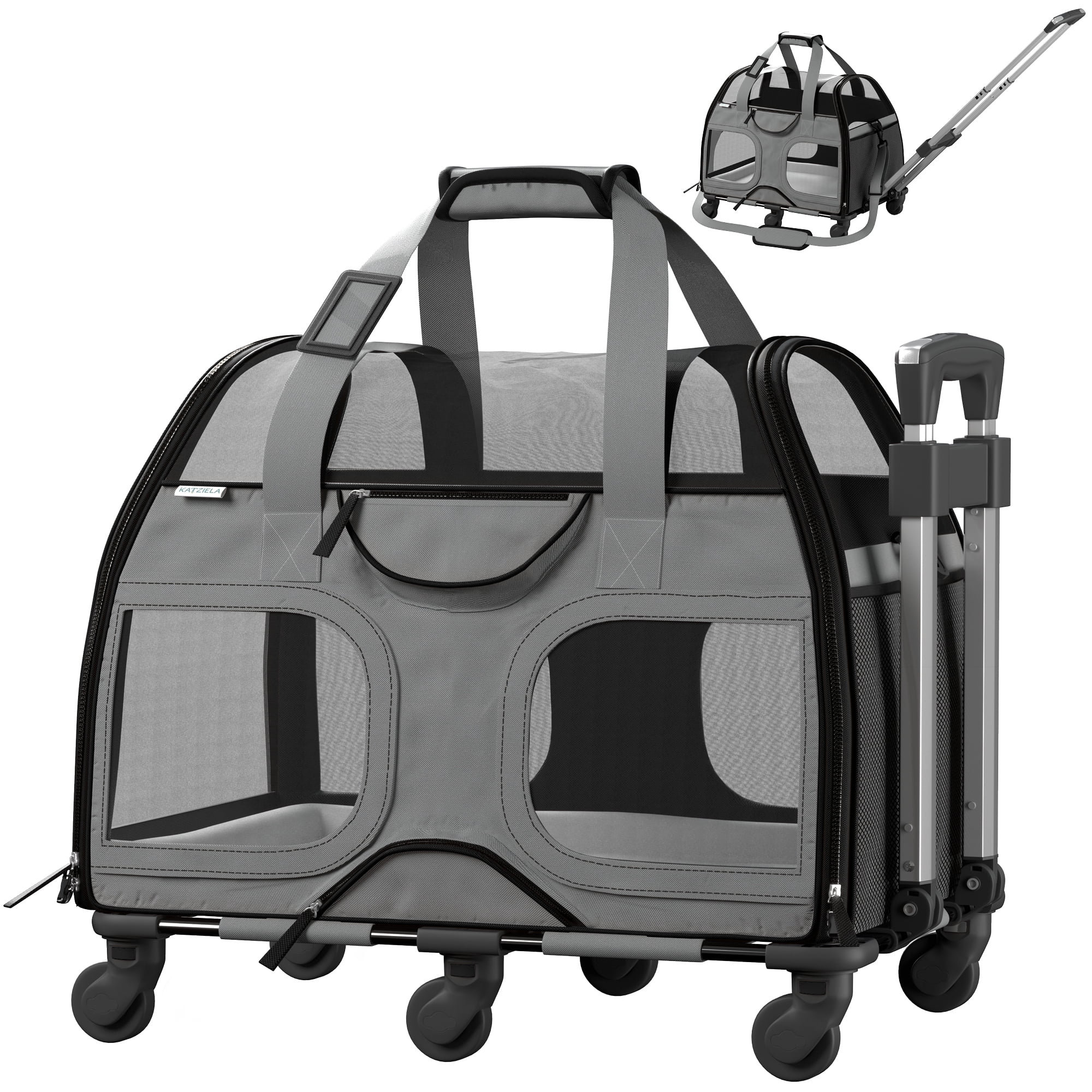 Tucker Murphy Pet™ Luxury Rider Chrishawn Pet Carrier with Removable Wheels and Telescopic Handle & Reviews | Wayfair