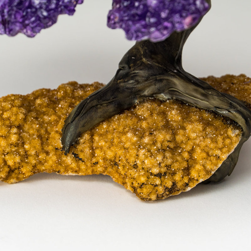 Large - Amethyst Clustered Gemstone Tree On Citrine Matrix (The Empowerment Tree)