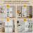 66.93" Tall Bathroom Storage Cabinet, Metal Storage Cabinet with 2 Doors & Shelves, Small Space Freestanding Steel Bathroom Organizer with Open Countertop for Kitchen Living Room, White-146886990