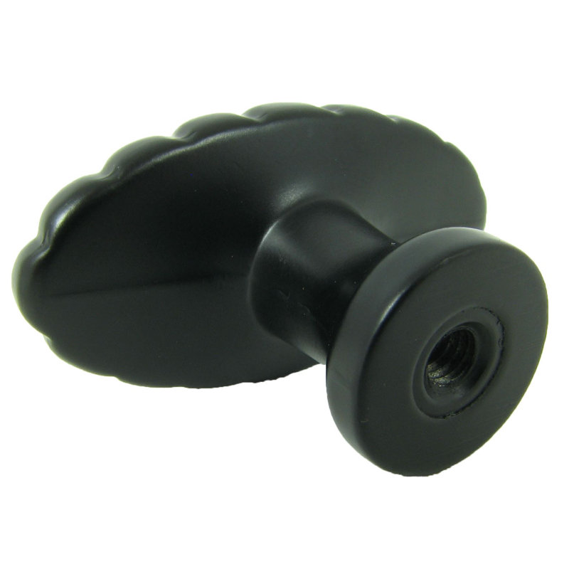 Matte Black Oval Zinc Alloy Cabinet Knob Set