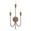 Applique à bougie 3 lumières l 10,25 po x H 21 po en bronze mystique
