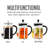 OVENTE French Press Coffee Maker, 34oz Heat Resistant Borosilicate Glass, BPA-Free Brewing Pot with 4-Level Filter System and Stainless Steel Plunger for Cold Brew Coffee, Tea and More, Clear FGC34T-11387431