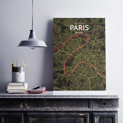 Carte de Paris, impression nautique