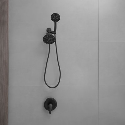 Système de douche de pluie à 6 jets 2 en 1 avec portatif (1,8 gal / min)