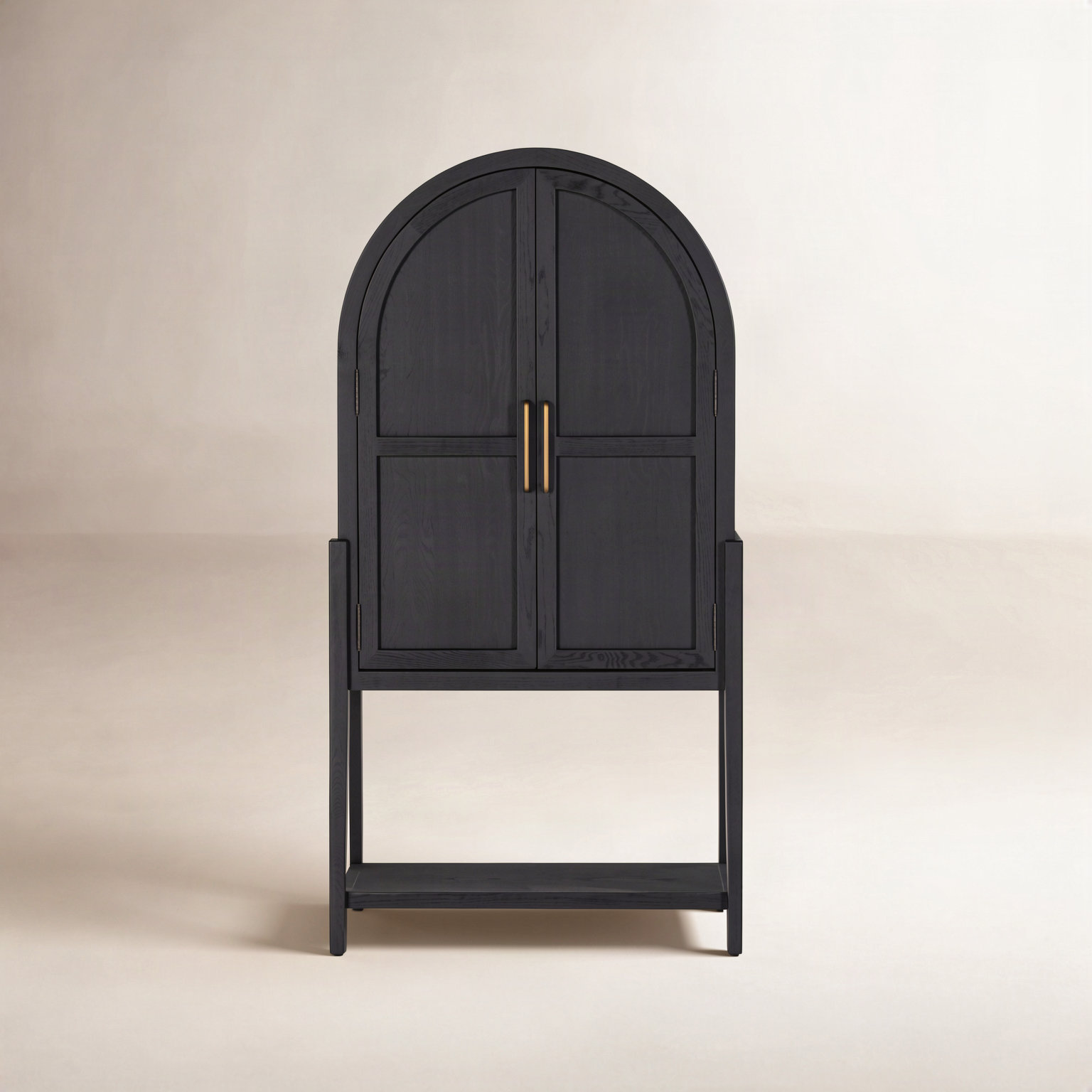 Cortland 38 " L Solid Wood Bar Cabinet, Drifted Matte Black