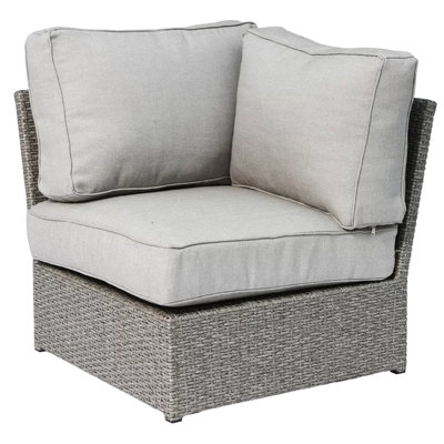 Fauteuil de jardin gris, coussins inclus, couleur rouille, 84 x 84 x 66 cm, 14 kg, canapé d'angle moderne pour jardin, couleur eau, 84 x 84 x 66 cm, idéal pour les petits espaces.