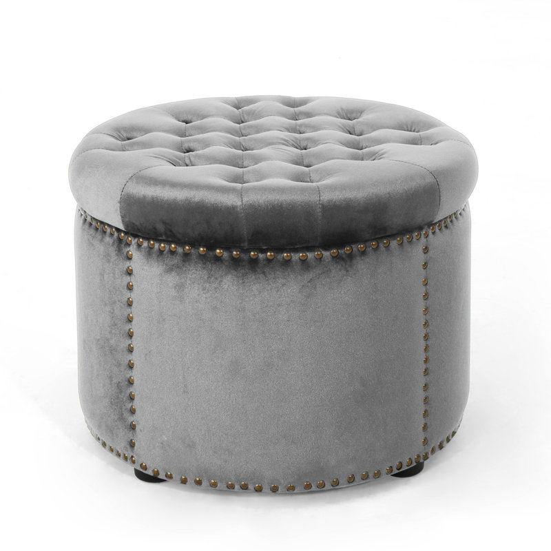 Grey Velvet For Living Room Use, And , 21.66" D X W 16.04" H With Construction, Extra Seat Option, 22" 16.04, Gray