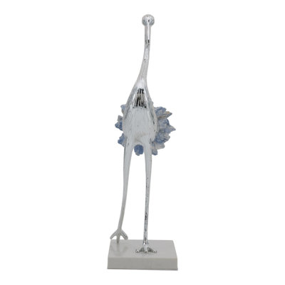 Sagebrook Home 12" Majesty Small Blue Kyanite Stone Metal Bird