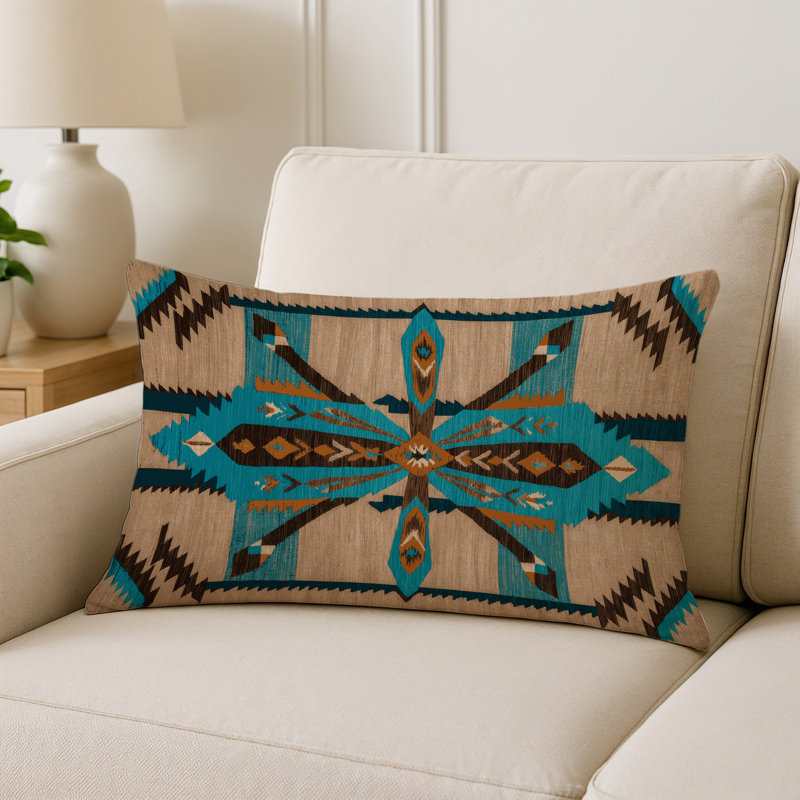 Coussin intérieur et extérieur Bull Rider, Libellule beige V1, Rectangle H 25 po x l 18 po