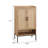 Retro Shoe Cabinet with Rattan Doors