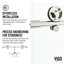 Cass 64-68" W x 76" H Sliding Frameless Shower Door with 3/8" Clear Glass-55865511