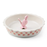 Courtly Check Everyday Pie Plate with Pie Bird