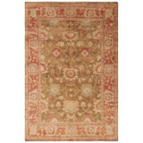 Oushak Oriental Hand Knotted Wool Brown Area Rug
