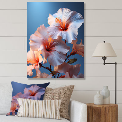 «Colorful Hibiscus Modern Blooming», reproduction sur toile