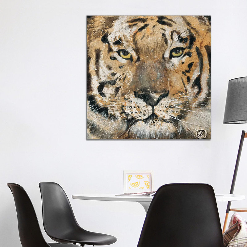 Tiger 1 Piece Wrapped Canvas Painting, 93.98 cm H x 93.98 cm W x 1.91 cm D