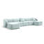 5 Seater Velvet Sofa & Chaise
