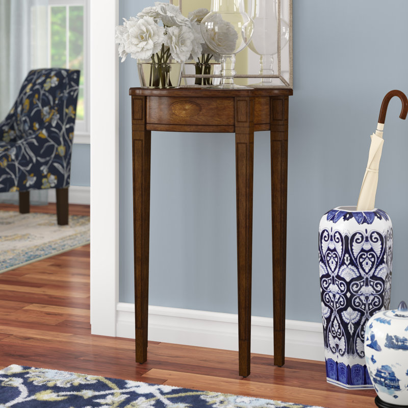 Ameriana Solid Wood End Table, 32" H x 20" W x 9.5" D, Dark Cherry