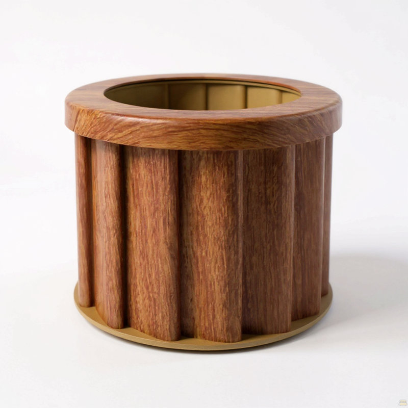 Pot rond rond Strata SM - brun moyen, Brun moyen