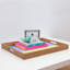 Plateau de table repose-pieds/café arc