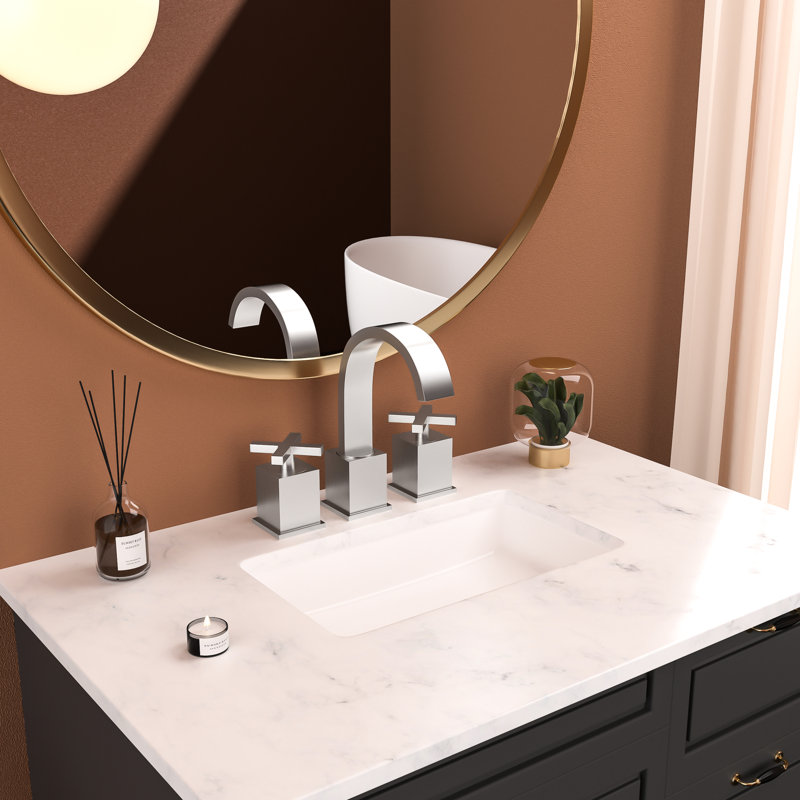 Widespread Bathroom Faucet In Matte Black - Materials With Solid Brass And Stainless Steel, Pop Up Drain, 2 Water Supply Lines For A Contemporary Fixture Handles 3 Hole Mount Brushed Nickel Finish,