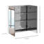 Armoire de salle de bain avec miroir, armoire à pharmacie avec cadre en acier inoxydable, organisateur de rangement mural avec portes doubles