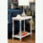 Modern Transitional White 1Pc Side Table/Nightstand Hidden Tray Open Shelf Sofa Side Table Turned Legs Multifunctional Home Furniture