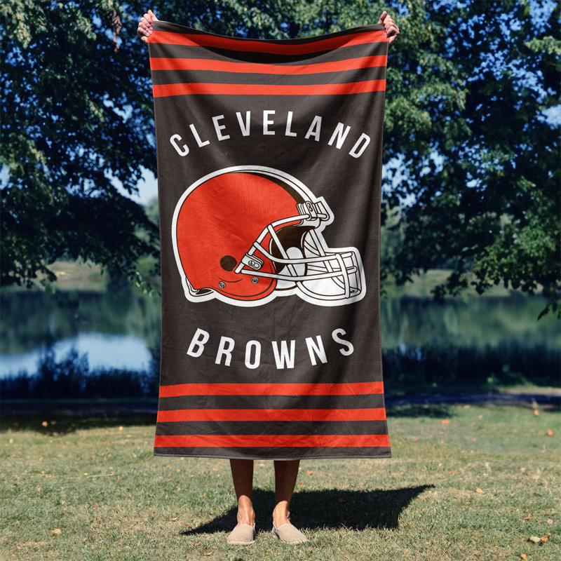 Serviette de plage NFL Stripes, Browns de Cleveland