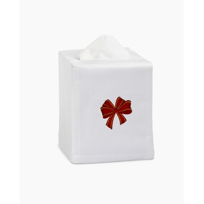 Holiday Red Bow Tissue Box Cover