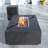 Destinae Rectangle Concrete Propane Smokeless Fire Pit Table with Hidden Fuel Tank-586602638