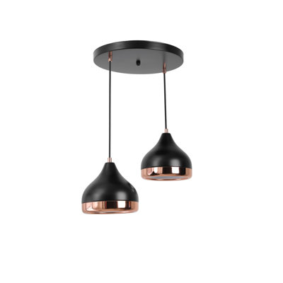 2 - Light Black Cluster Pendant