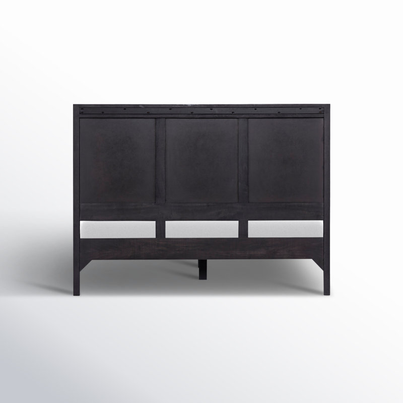 Sydney Bed, Queen, Black Wash W/ Black Cane