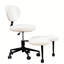 Ergonomic Cross Legged Office Chair with Wheels - Adjustable Height for Meditation, ADHD Desk & Yoga - Wide Criss Cross Design with Lumbar Support, Kneeling Chair-2018257509
