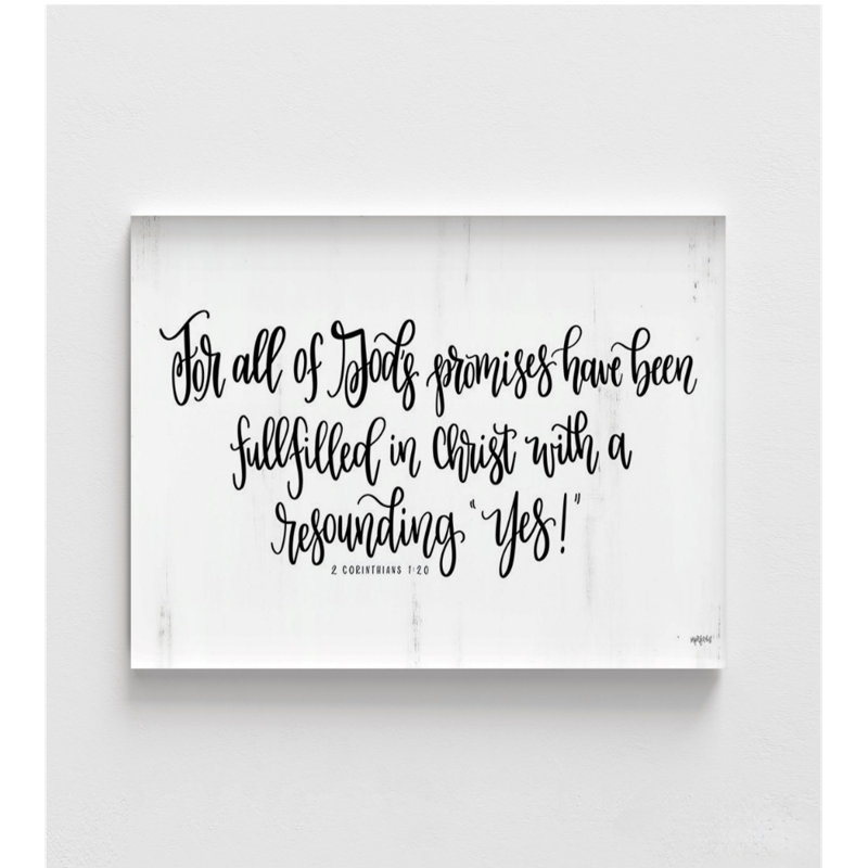 Resounding Yes, 2 Corinthians 1:20 Print, Framed Christ Quote Decor, Gods Plan Print, Biblical Promises Decor, Bible Room Decor